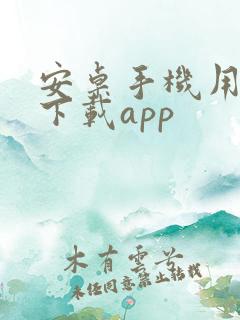 安卓手机用什么下载app