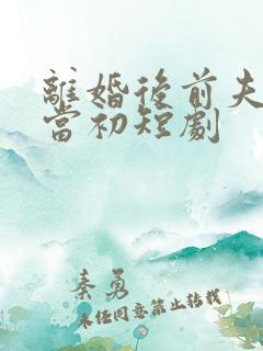 离婚后前夫悔不当初短剧