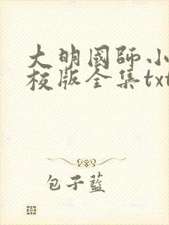 大明国师小说精校版全集txt