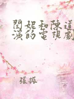 闫妮和陈道明主演的电视剧叫什么名字