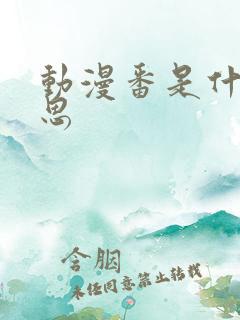 动漫番是什么意思