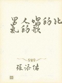 男人唱的比较霸气的歌