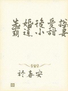 先婚后爱总裁的霸道小甜妻