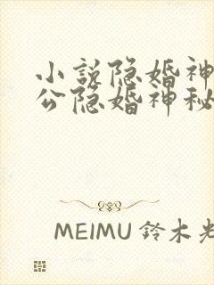 小说隐婚神秘老公隐婚神秘老公