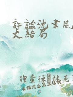 许谧沈聿风小说大结局