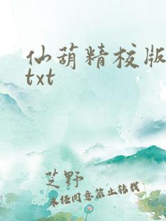 仙葫精校版小说txt