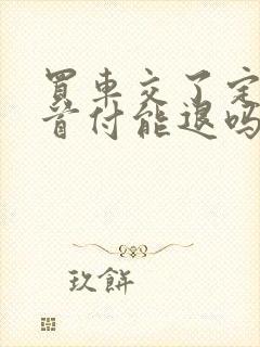 买车交了定金和首付能退吗