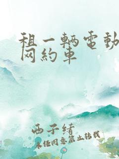 租一辆电动车跑网约车