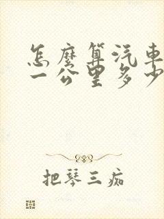 怎么算汽车油耗一公里多少钱