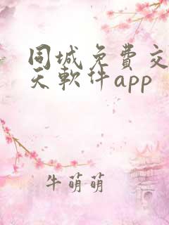 同城免费交友聊天软件app