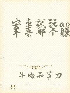 安卓试玩app平台哪个赚得多