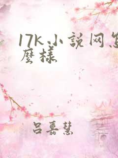 17k小说网怎么样