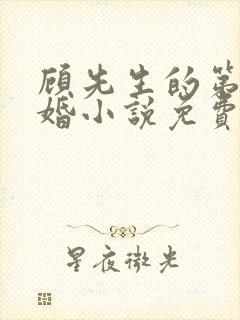 顾先生的第一宠婚小说免费版