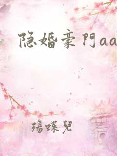 隐婚豪门aa制