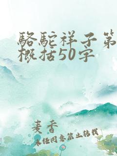 骆驼祥子第七章概括50字