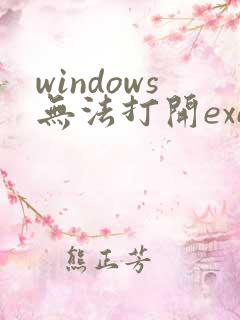 windows无法打开exe文件