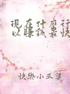 现在什么行业可以赚钱最快