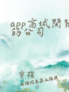 app商城开发的公司