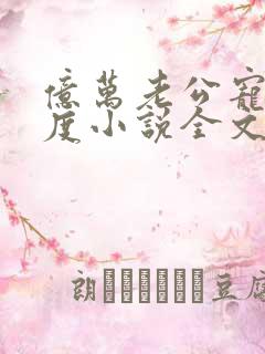 亿万老公宠妻无度小说全文