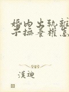 婚内出轨离婚孩子抚养权怎么认定