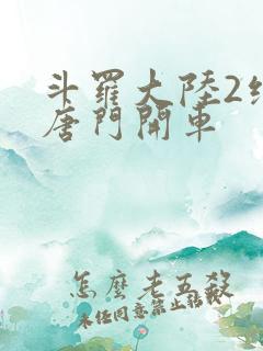 斗罗大陆2绝世唐门开车