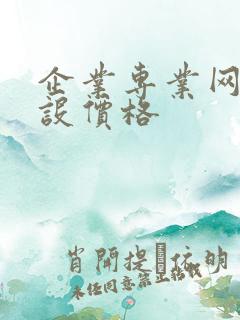 企业专业网站建设价格