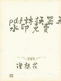 pdf转换器无水印免费