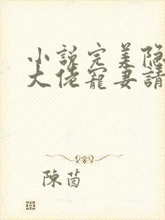 小说完美隐婚:大佬宠妻请低调