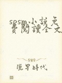 spsm小说免费阅读全文甜宠