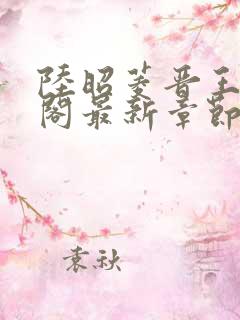 陆昭菱晋王笔趣阁最新章节更新时间