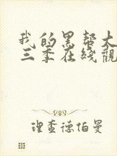 我的黑帮大佬第三季在线观看免费高清版