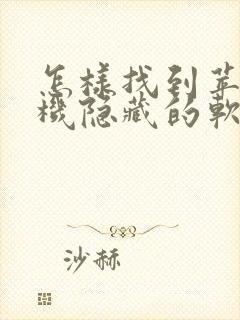 怎样找到苹果手机隐藏的软件