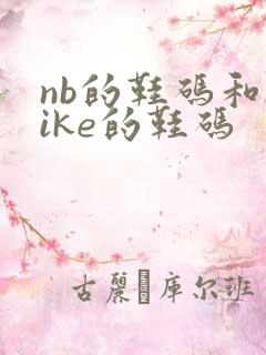 nb的鞋码和nike的鞋码