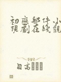 初恋那件小事电视剧在线观看免费第10集