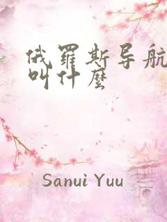 俄罗斯导航卫星叫什么