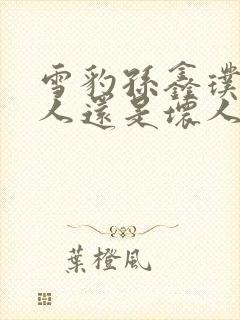 雪豹孙鑫璞是好人还是坏人