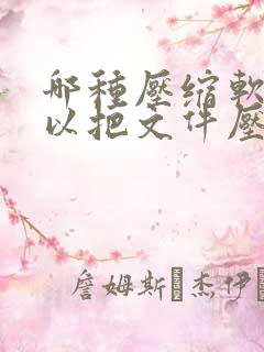 哪种压缩软件可以把文件压缩得更小