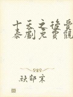 十天之后爱上你泰剧免费观看全集