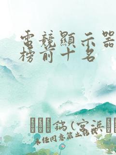 电竞显示器排行榜前十名