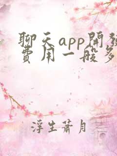 聊天app开发费用一般多少钱