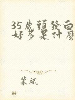 35岁头发白了好多是什么原因