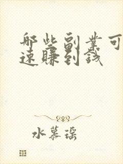 哪些副业可以快速赚到钱