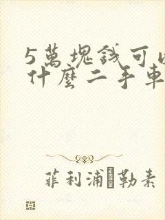 5万块钱可以买什么二手车