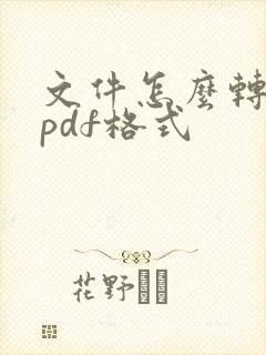 文件怎么转化为pdf格式