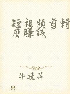 短视频剪辑靠什么赚钱