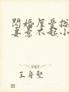 闪婚厚爱总裁娇妻惹不起小说免费阅读全文