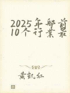 2025年哪前10个行业最赚钱