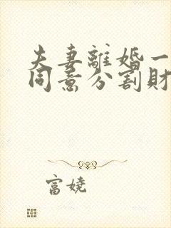 夫妻离婚一方不同意分割财产怎么办