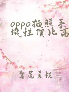 oppo拍照手机性价比高