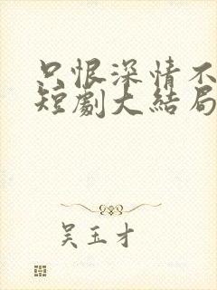 只恨深情不识鸢短剧大结局